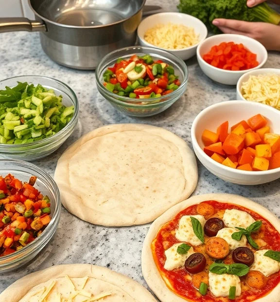 Homemade Pizza with Veggie Toppings - Kid-Friendly Meals